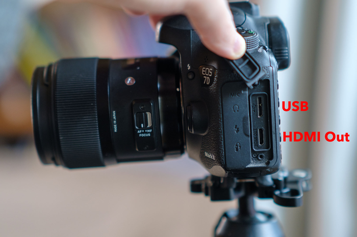 The ports on the Fujifilm 7D