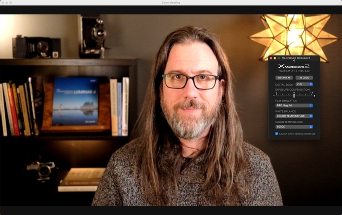 The resolution of the Fujifilm X Webcam utility is almost laughably low.