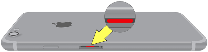 The iPhone 7 and 8's liquid contact indicator