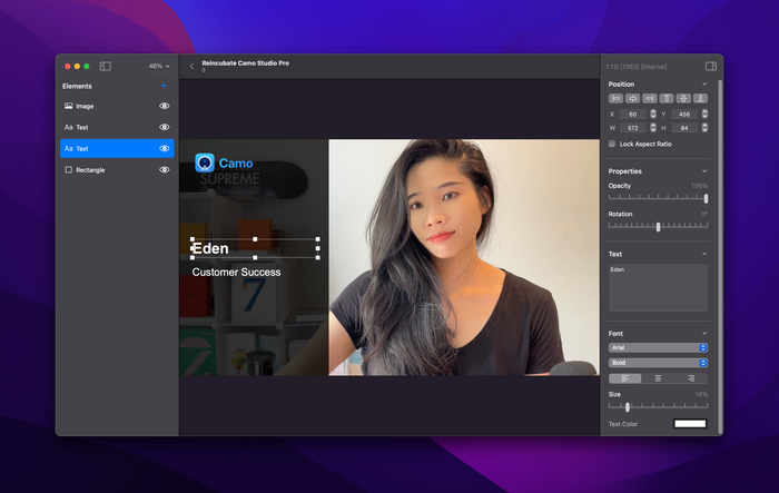 Overlay Editor de arrastar e soltar