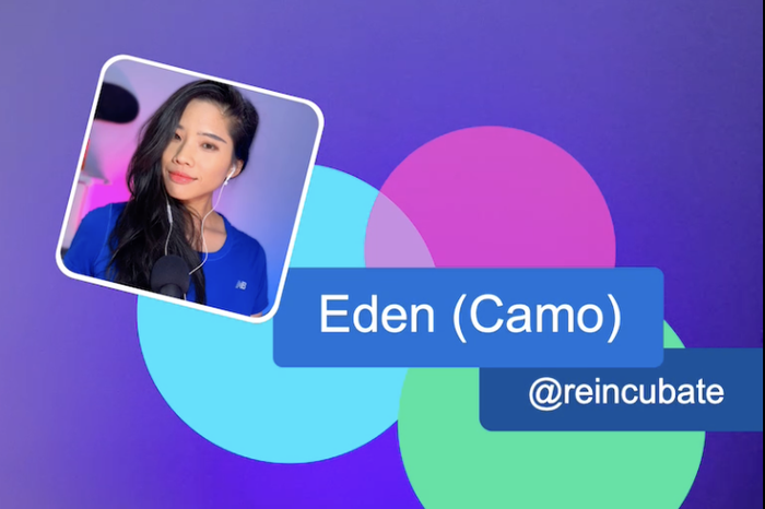 Exemplo de um overlay de crachá espalhado