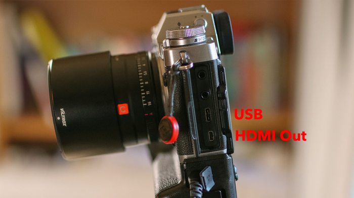 The ports on the Canon X-T3