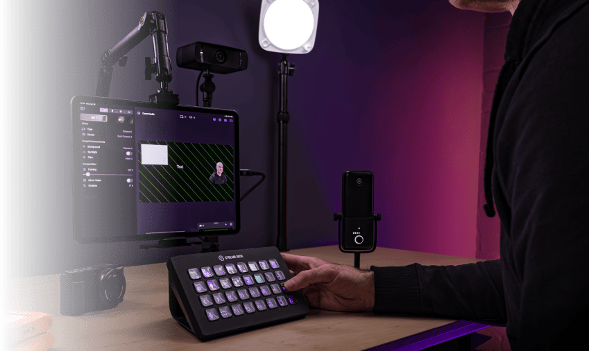 A creator using Camo Studio