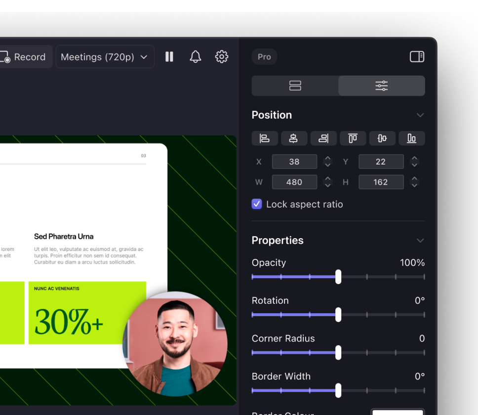 Editor delle scene di Camo