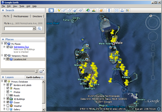 Using Google Earth