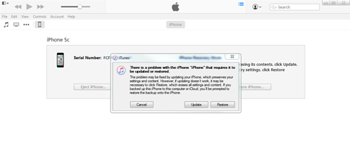 Entering DFU mode: iTunes
