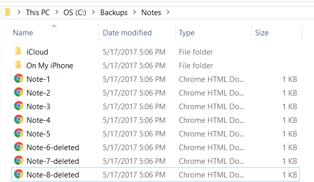 Viewing a Note extracted from an iTunes backup