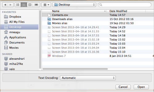Open the CSV