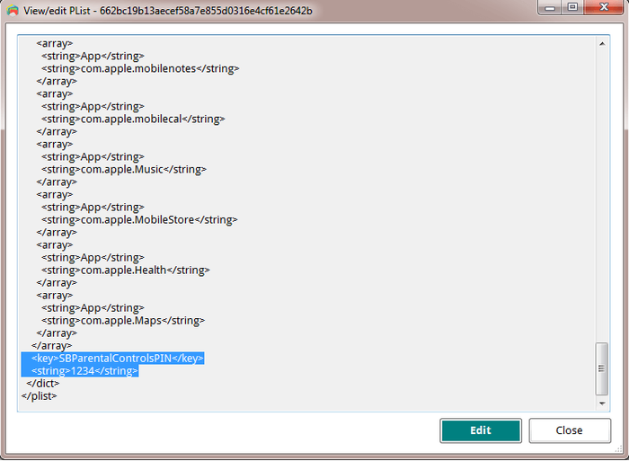 How the Plist editor should look with the lines inserted