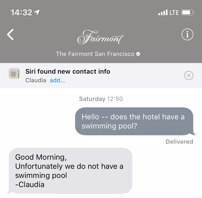 A printable screenshot of messages on iOS