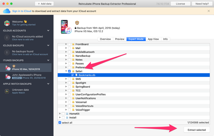 Recovering Safari bookmarks