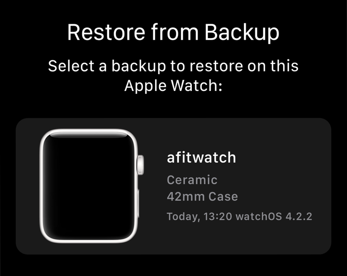 Is your latest Apple Watch backup not shown?