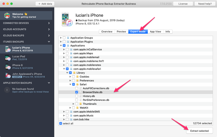Extracting the Safari BrowserState database